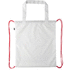Kiristysnauha reppu CreaDraw Shop RPET custom drawstring bag, valkoinen, punainen lisäkuva 1