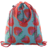 Kiristysnauha reppu CreaDraw Shop RPET custom drawstring bag, valkoinen, punainen lisäkuva 3