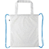 Kiristysnauha reppu CreaDraw Shop RPET custom drawstring bag, valkoinen, sininen lisäkuva 1