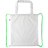 Kiristysnauha reppu CreaDraw Shop RPET custom drawstring bag, valkoinen, vihreä lisäkuva 1