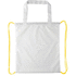 Kiristysnauha reppu CreaDraw Shop custom drawstring bag, valkoinen, keltainen lisäkuva 1
