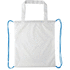 Kiristysnauha reppu CreaDraw Shop custom drawstring bag, valkoinen, sininen lisäkuva 1