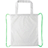 Kiristysnauha reppu CreaDraw Shop custom drawstring bag, valkoinen, vihreä lisäkuva 1