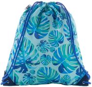 Kiristysnauha reppu CreaDraw Supreme custom drawstring bag, sininen liikelahja logopainatuksella
