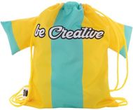 Kiristysnauha reppu CreaDraw T Kids RPET custom drawstring bag for kids, keltainen liikelahja logopainatuksella