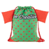 Kiristysnauha reppu CreaDraw T Kids custom drawstring bag for kids, punainen liikelahja logopainatuksella