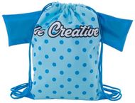 Kiristysnauha reppu CreaDraw T Kids custom drawstring bag for kids, sininen liikelahja logopainatuksella