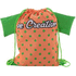 Kiristysnauha reppu CreaDraw T Kids custom drawstring bag for kids, vihreä liikelahja logopainatuksella