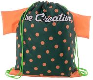Kiristysnauha reppu CreaDraw T custom drawstring bag, vihreä liikelahja logopainatuksella