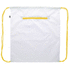 Kiristysnauha reppu CreaDraw Zip RPET custom drawstring bag, valkoinen, keltainen lisäkuva 1