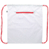 Kiristysnauha reppu CreaDraw Zip RPET custom drawstring bag, valkoinen, punainen lisäkuva 1