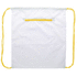 Kiristysnauha reppu CreaDraw Zip custom drawstring bag, valkoinen, keltainen lisäkuva 1