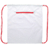 Kiristysnauha reppu CreaDraw Zip custom drawstring bag, valkoinen, punainen lisäkuva 1