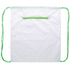 Kiristysnauha reppu CreaDraw Zip custom drawstring bag, valkoinen, vihreä lisäkuva 1