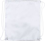 Kiristysnauha reppu Dinki drawstring bag, valkoinen liikelahja logopainatuksella