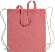 Kiristysnauha reppu Fenin drawstring bag, punainen liikelahja logopainatuksella