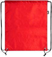 Kiristysnauha reppu Lambur RPET drawstring bag, punainen liikelahja logopainatuksella