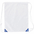 Kiristysnauha reppu Nofler drawstring bag, valkoinen, sininen liikelahja logopainatuksella