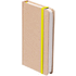 Kirjasin Bosco notebook, luonnollinen, keltainen liikelahja logopainatuksella