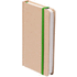 Kirjasin Bosco notebook, luonnollinen, vihreä liikelahja logopainatuksella