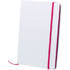 Kirjasin Kaffol notebook, valkoinen, fuksia liikelahja logopainatuksella