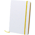Kirjasin Kaffol notebook, valkoinen, keltainen liikelahja logopainatuksella