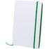 Kirjasin Kaffol notebook, valkoinen, vihreä liikelahja logopainatuksella