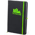 Kirjasin Kefron notebook, musta, kalkinvihreä liikelahja logopainatuksella