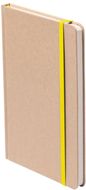 Kirjasin Raimok notebook, luonnollinen, keltainen liikelahja logopainatuksella