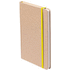Kirjasin Raimok notebook, luonnollinen, keltainen liikelahja logopainatuksella
