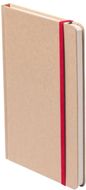 Kirjasin Raimok notebook, luonnollinen, punainen liikelahja logopainatuksella