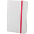 Kirjasin Yakis notebook, valkoinen, fuksia liikelahja logopainatuksella