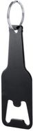 Korkinavaaja Clevon bottle opener keyring, musta liikelahja logopainatuksella