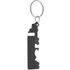 Korkinavaaja Peterby bottle opener keyring, musta liikelahja logopainatuksella