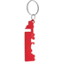 Korkinavaaja Peterby bottle opener keyring, punainen liikelahja logopainatuksella