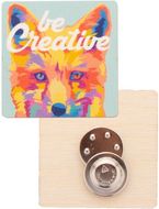 Kortti WooBadge custom magnetic badge, luonnollinen liikelahja logopainatuksella