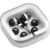Korvakuulokkeet Cort earphones, valkoinen, musta liikelahja logopainatuksella