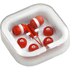 Korvakuulokkeet Cort earphones, valkoinen, punainen liikelahja logopainatuksella