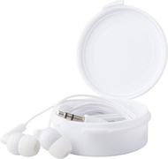 Korvakuulokkeet Prox earphones, valkoinen liikelahja logopainatuksella