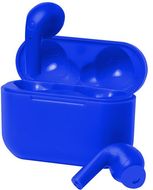 Korvakuulokkeet Prucky bluetooth earphones, sininen liikelahja logopainatuksella