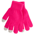 Kosketusnäytön käsine Actium touch screen gloves, harmaa, fuksia liikelahja logopainatuksella