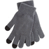 Kosketusnäytön käsine Actium touch screen gloves, harmaa-tuhka, musta liikelahja logopainatuksella