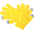 Kosketusnäytön käsine Pigun touch screen gloves for kids, harmaa, keltainen liikelahja logopainatuksella