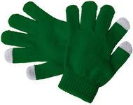 Kosketusnäytön käsine Pigun touch screen gloves for kids, harmaa, tummanvihreä liikelahja logopainatuksella