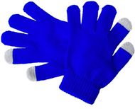 Kosketusnäytön käsine Pigun touch screen gloves for kids, sininen, harmaa liikelahja logopainatuksella