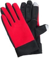 Kosketusnäytön käsine Vanzox touch sport gloves, musta, punainen liikelahja logopainatuksella
