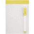 Kuivana pyyhdittävä rihvelitaulu Yupit magnetic note board, valkoinen, keltainen liikelahja logopainatuksella
