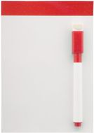 Kuivana pyyhdittävä rihvelitaulu Yupit magnetic note board, valkoinen, punainen liikelahja logopainatuksella