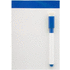 Kuivana pyyhdittävä rihvelitaulu Yupit magnetic note board, valkoinen, sininen liikelahja logopainatuksella