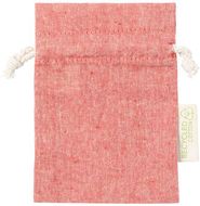 Kukkarot Dratinix cotton gift bag, punainen liikelahja logopainatuksella